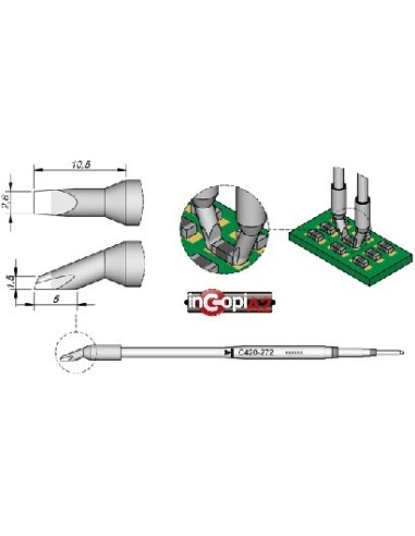 PUNTAS PARA PINZAS TERMICAS JBC C420-272 (HT420)