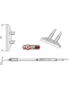 PUNTA CUCHILLA HOJA ANCHA PINZAS TERMICAS JBC C420-283 (HT42