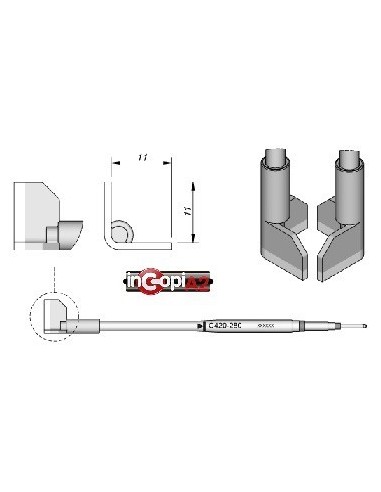 PUNTA PARA PINZAS TERMICAS JBC C420-280 (HT420)