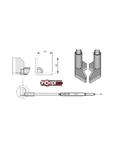 PUNTA PARA PINZAS TERMICAS JBC C420-280 (HT420)