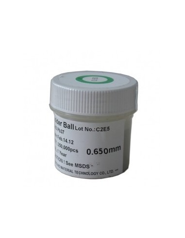BOTE BOLAS DE ESTAÑO CON PLOMO (250mil bolas 0.65mm)