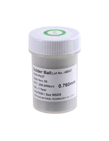 BOTE BOLAS DE ESTAÑO CON PLOMO (250mil Bolas 0.76mm)