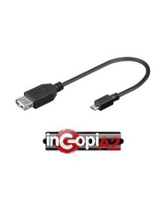 CABLE ADAPTADOR USB HEMBRA a MINI USB MACHO 0.2m