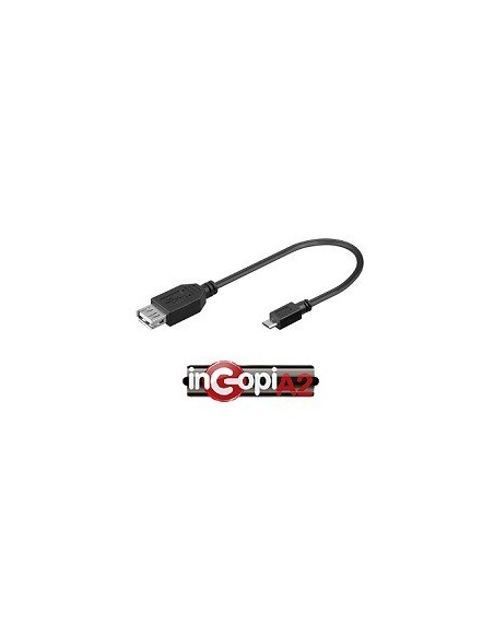 CABLE ADAPTADOR USB HEMBRA a MINI USB MACHO 0.2m