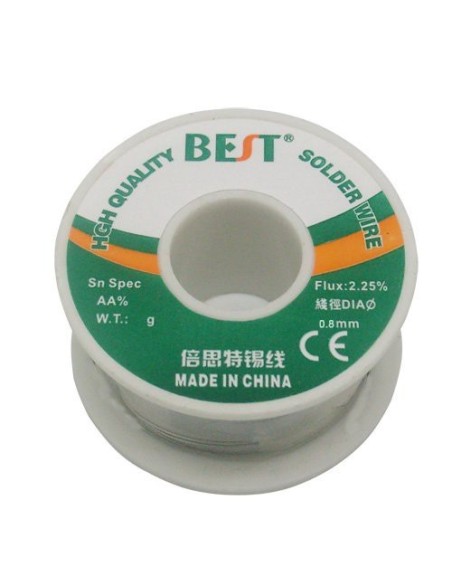 Rollo de Estaño con Plomo 0.8mm (Especial Electrónica)