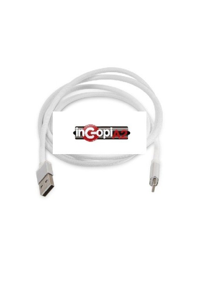 CABLE DATOS USB A MICRO USB LIGHTNING (Blanco)