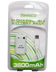XBOX360 BATERIA RECARGABLE USB 3600mAh