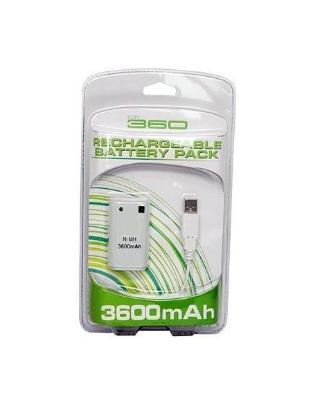 XBOX360 BATERIA RECARGABLE USB 3600mAh