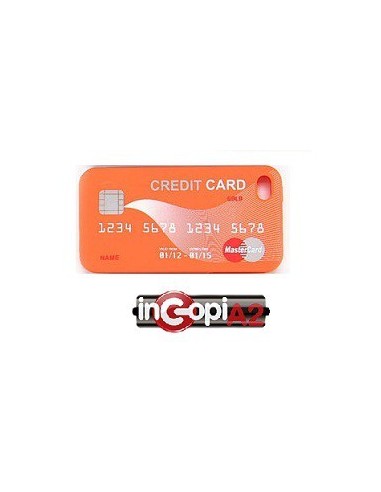 FUNDA SILICONA IPHONE 4/4S CREDIT CARD NARANJA