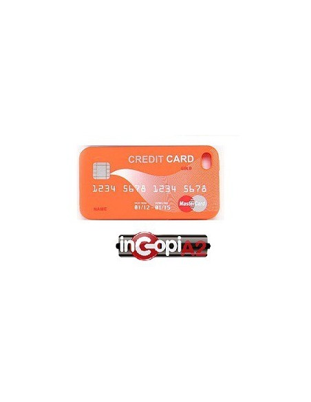 FUNDA SILICONA IPHONE 4/4S CREDIT CARD NARANJA