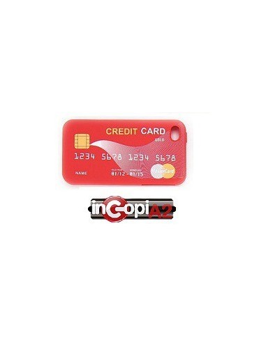 FUNDA SILICONA IPHONE 4/4S CREDIT CARD ROJO