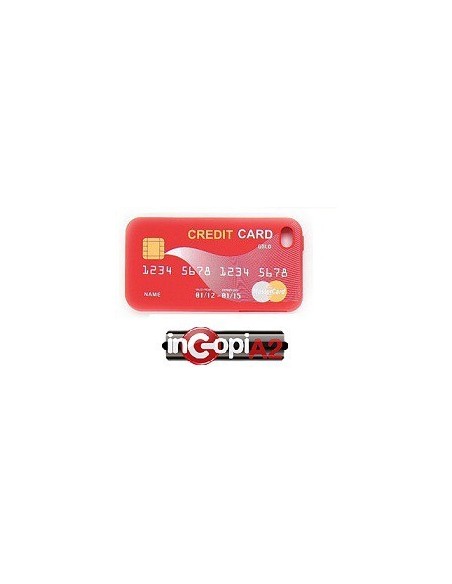 FUNDA SILICONA IPHONE 4/4S CREDIT CARD ROJO