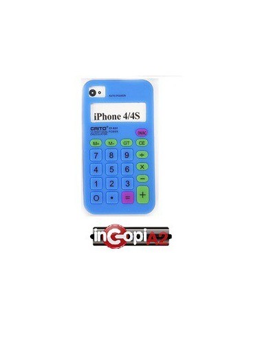 FUNDA SILICONA IPHONE 4/4S CALCULADORA AZUL