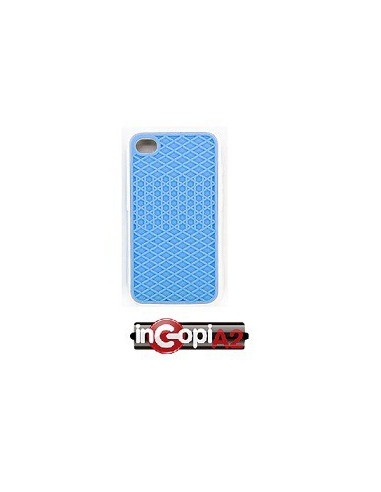 FUNDA SILICONA IPHONE 4/4S FORMAS AZUL