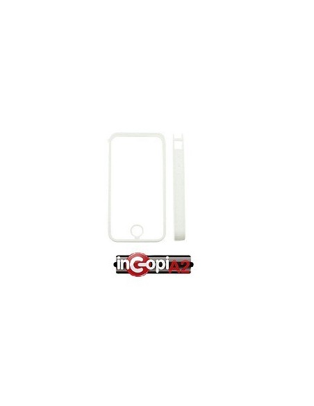 FUNDA TRANSPARENTE IPHONE 4 BORDE BLANCO