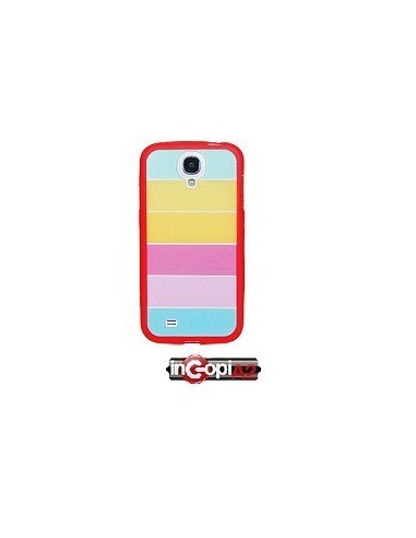 FUNDA SILICONA SAMSUNG GALAXY S4 ARCOIRIS ROJO