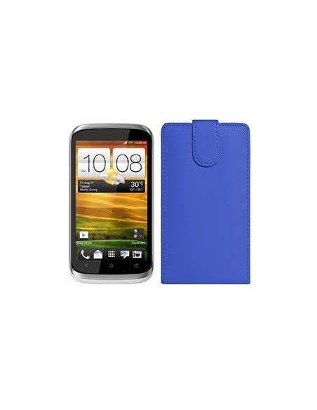 FUNDA DE PIEL  HTC DESIRE X AZUL