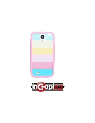 FUNDA SILICONA SAMSUNG GALAXY S4 ARCOIRIS ROSA