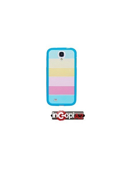 FUNDA SILICONA SAMSUNG GALAXY S4 ARCOIRIS CELESTE