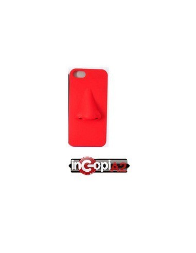 FUNDA SILICONA IPHONE 4/4S NARIZ ROJO