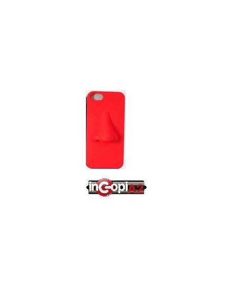 FUNDA SILICONA IPHONE 4/4S NARIZ ROJO