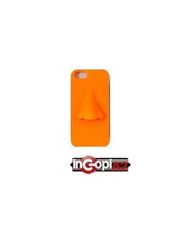 FUNDA SILICONA IPHONE 4/4S NARIZ NARANJA