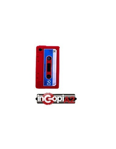 FUNDA SILICONA IPHONE 4/4S CASETTE ROJO