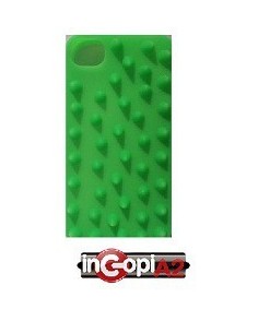 FUNDA SILICONA IPHONE 4/4S PINCHOS VERDE