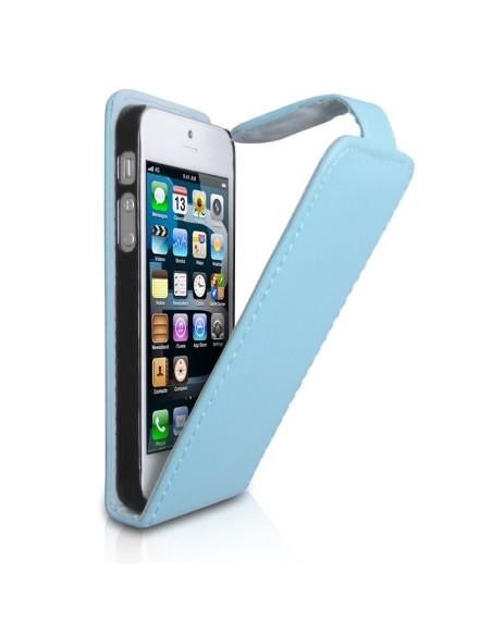 FUNDA PROTECTORA IPHONE 5 AZUL CON IMAN