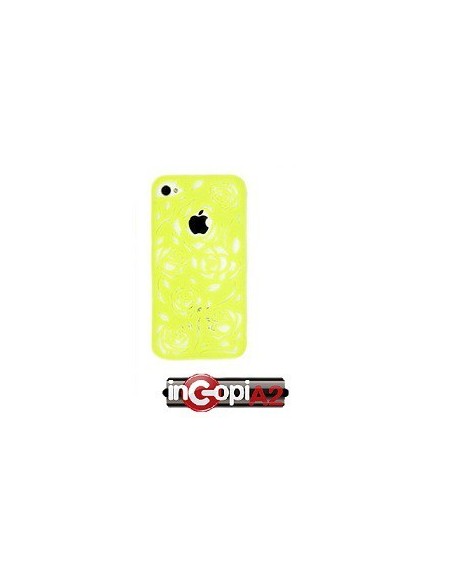 CARCASA IPHONE 4/4S ROSAS VERDE
