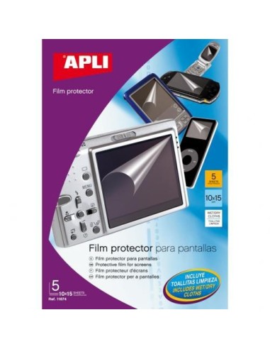 FILM PROTECTOR PARA PANTALLAS 10 x 15 (5 uds)