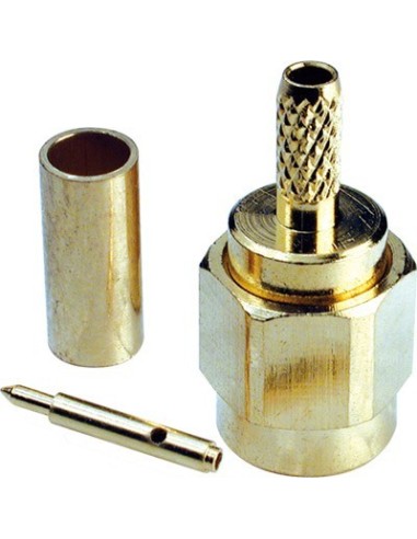 CONECTOR RG174 SMA MACHO INVERSO (RP) CRIMPABLE