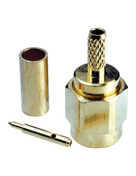 CONECTOR RG174 SMA MACHO INVERSO (RP) CRIMPABLE