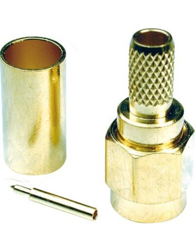 CONECTOR RG58 SMA MACHO INVERSO (RP) CRIMPABLE