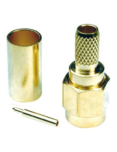 CONECTOR RG58 SMA MACHO INVERSO (RP) CRIMPABLE