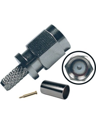 CONECTOR SMA MACHO RG174 CRIMPABLE
