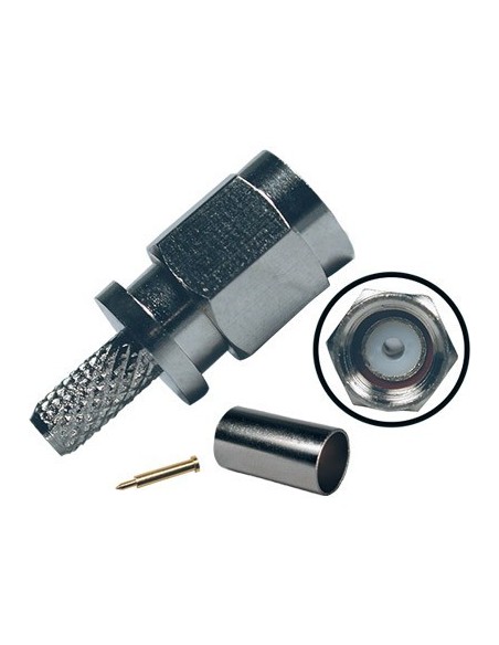 CONECTOR SMA MACHO RG174 CRIMPABLE