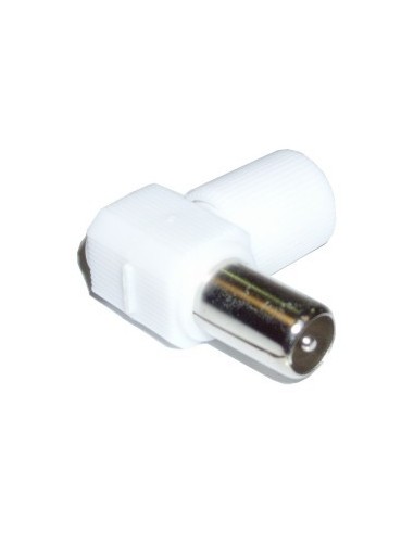 CONECTOR ANTENA TV MACHO (ACODADO/PL