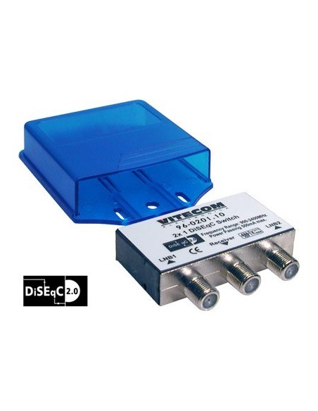 Conmutador 2x1 DiSEqC 2.0 2 Entradas LNB 1 Salida