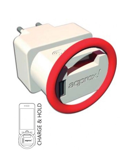 CARGADOR y SOPORTE PARED USB UNIVERSAL MOVILES  Approx