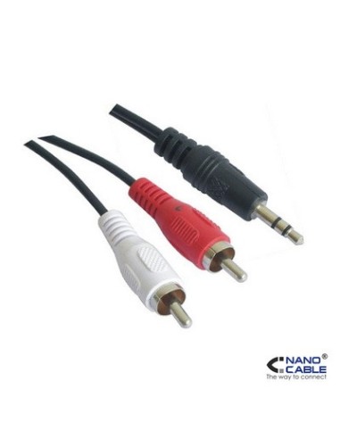 CABLE AUDIO ESTEREO JACK 3.5mm A 2 RCA...