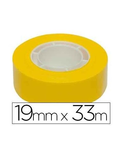 CINTA ADHESIVA AMARILLA 19mm x 33m