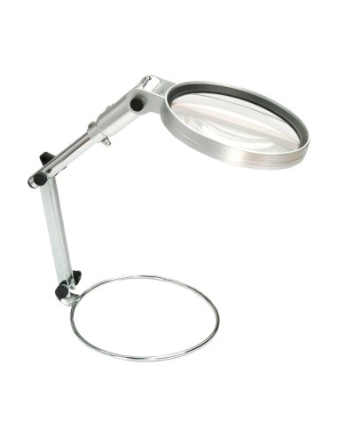 LUPA DE MESA PLEGABLE X2 CON LUZ LED 130MM