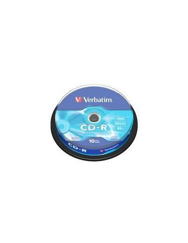 CD-R VERBATIM 700MB 80Min 52X TARRINA 10Uds