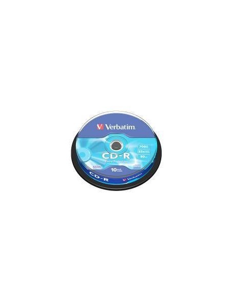 CD-R VERBATIM 700MB 80Min 52X TARRINA 10Uds