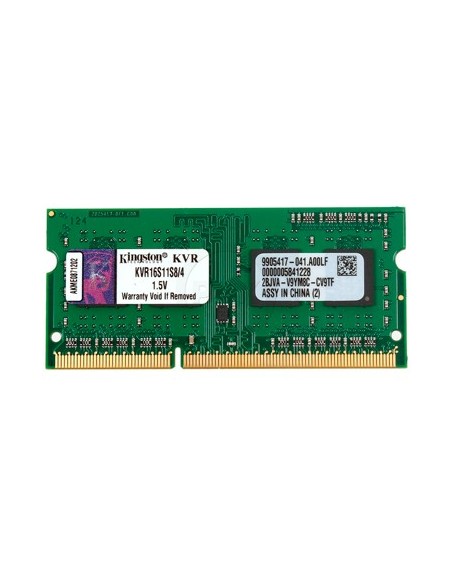 MEMORIA RAM SODIMM 4GB DDR3 KINGSTON 1600MHZ