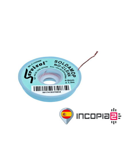 MALLA PARA DESOLDAR SOLDAMOP NO-CLEAN 0.8mm x 1.5m