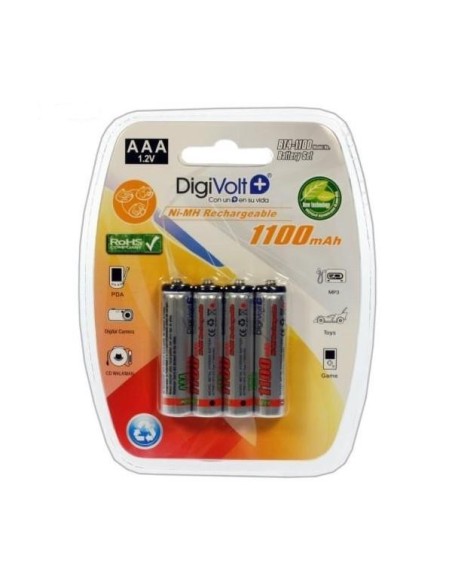 PILA RECARGABLE 4uds R3 1100mAh DIGIPLUS+