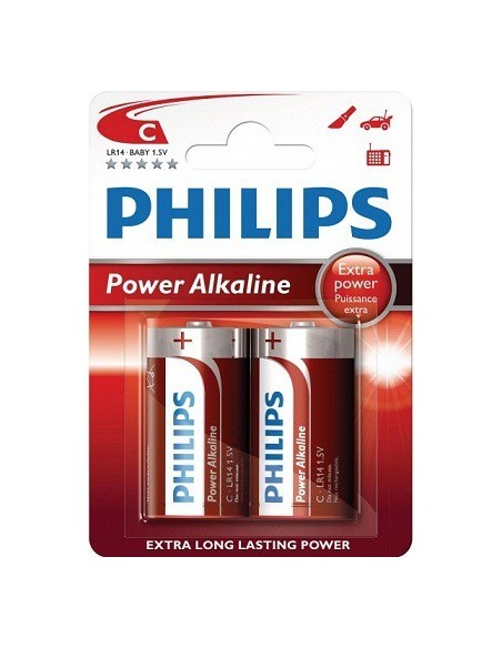 PILA R14 PHILIPS 1.5V EXTRA POWER 2UDS