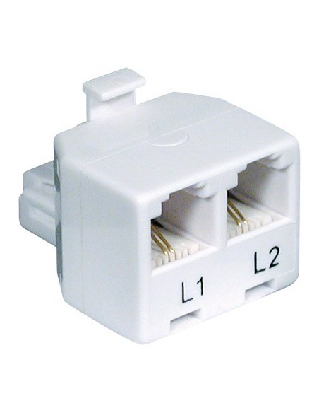 ADAPTADOR / SEPARADOR TELEFONO 2 LINEAS EN T